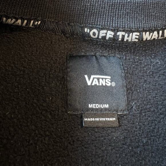 EUC Men's Vans Thrasher Off The Wall Black Flame Sweatshirt | Embroidered MEDIUM - Picture 10 of 11